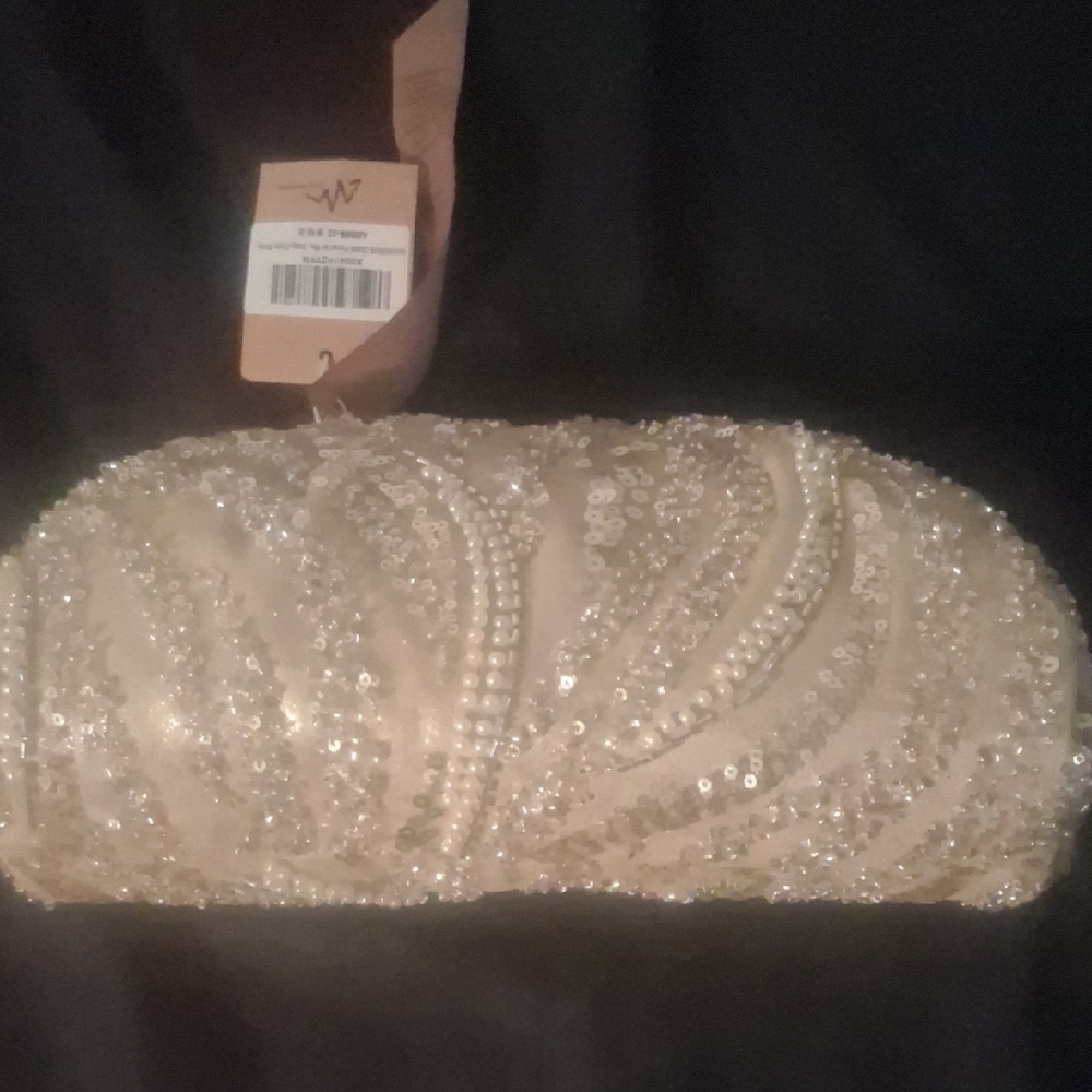 NWT Anamoros Formal Kiss-Lock Evening Clutch & Crossbody Bag